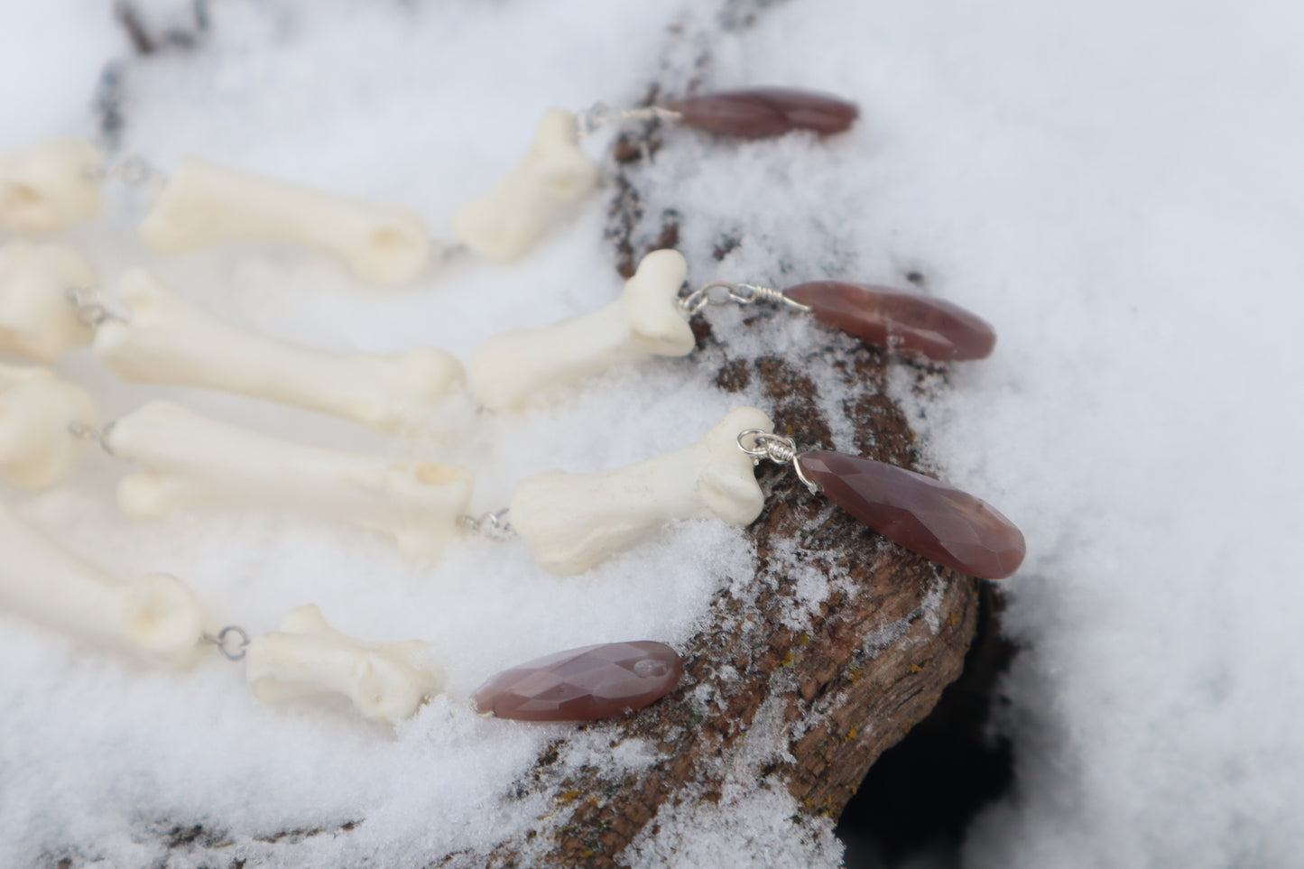 Fluid Wolf Paw Articulation with Chocolate Moonstone "Claws"