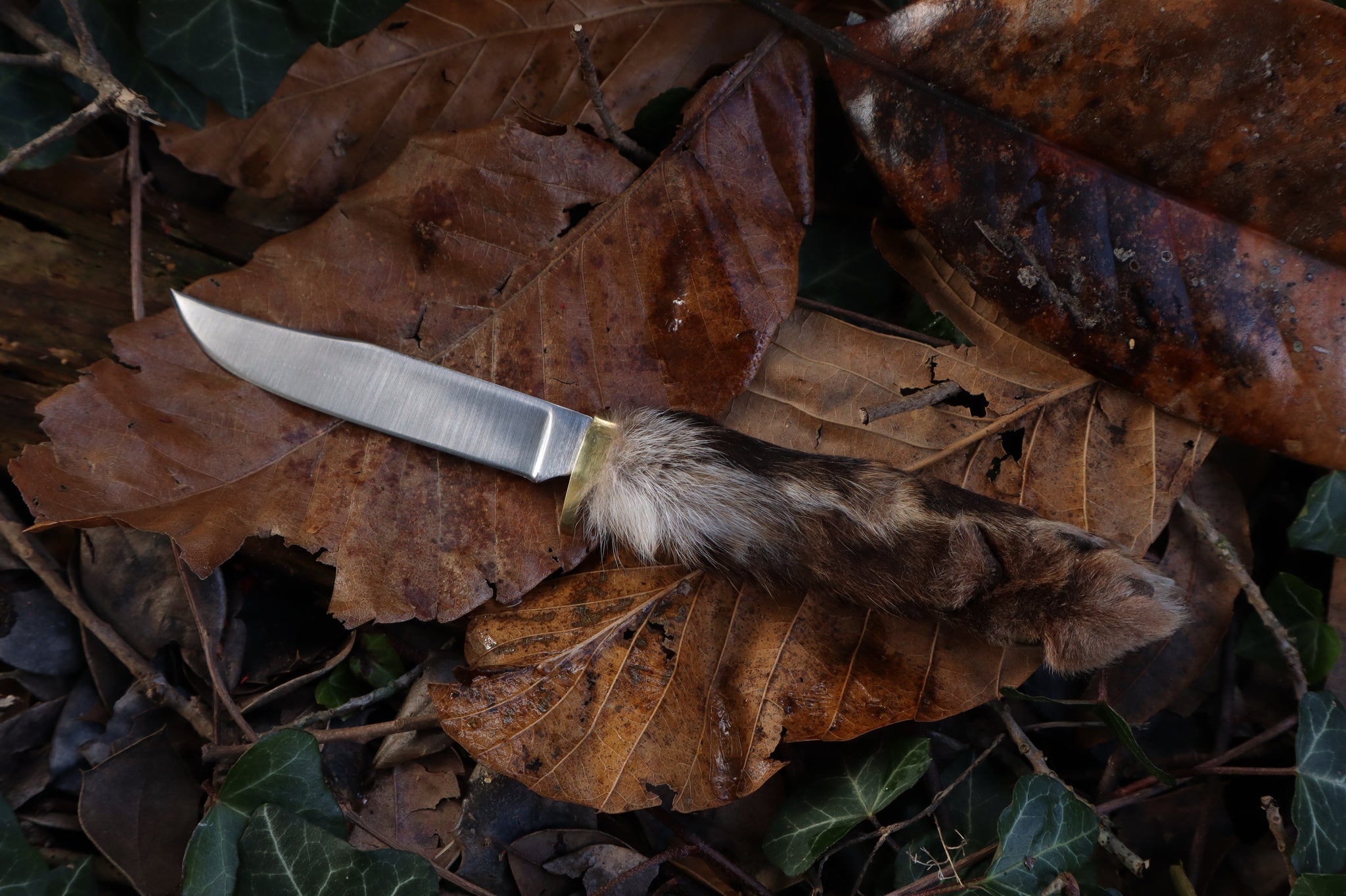 Reserved for Danielle - Red Fox Paw Knife