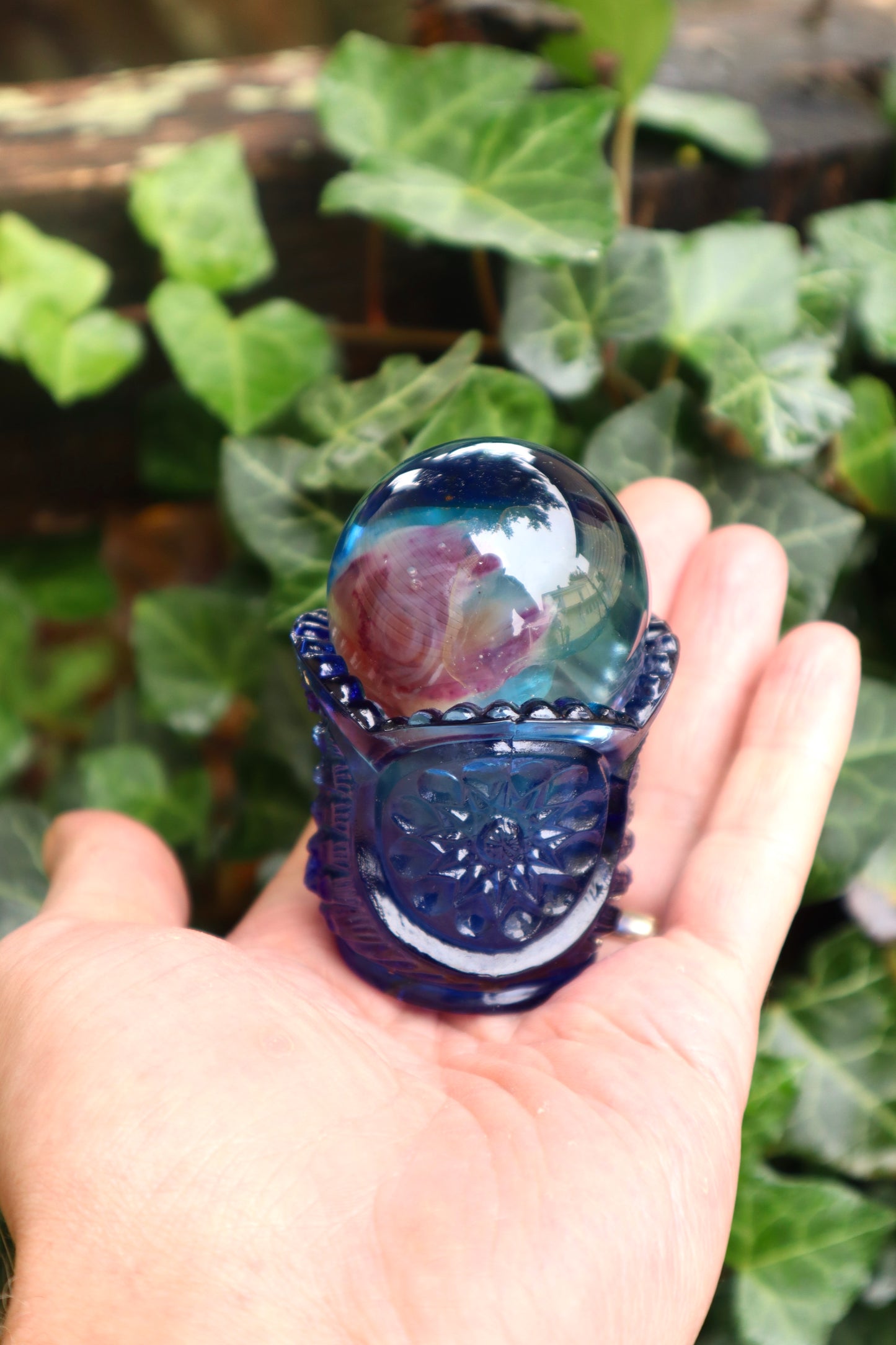 Reserved for Madison - Diaphonized Rabbit Skull Crystal Ball