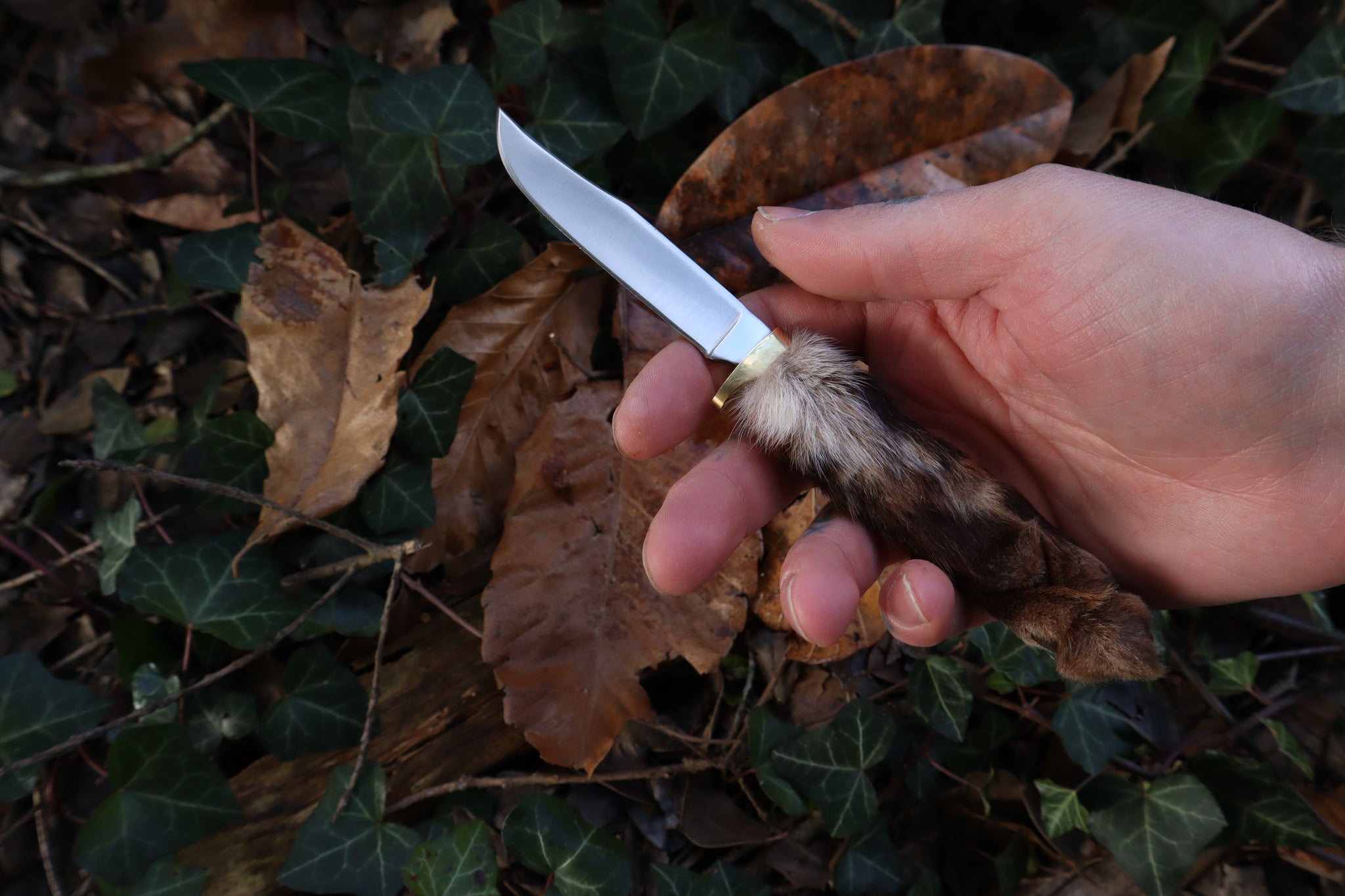 Reserved for Danielle - Red Fox Paw Knife