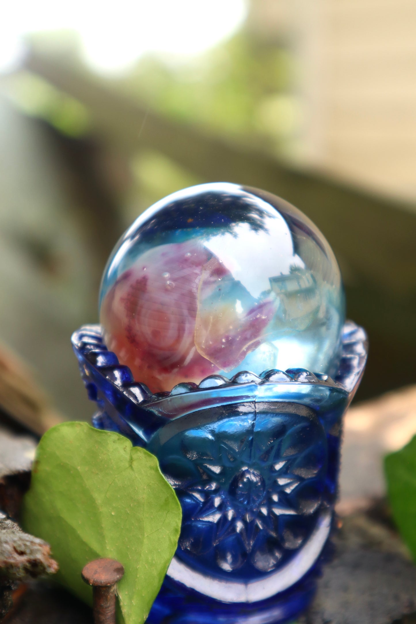 Reserved for Madison - Diaphonized Rabbit Skull Crystal Ball