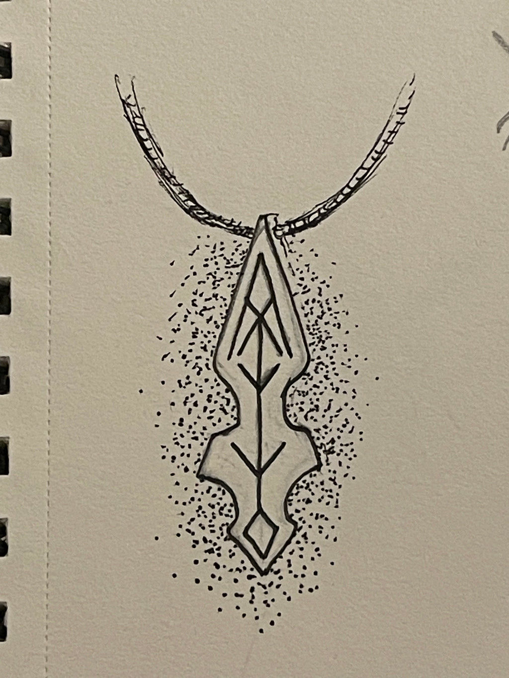 Reserved for Denea - Gungnir Wolf Bone and Copper Talisman