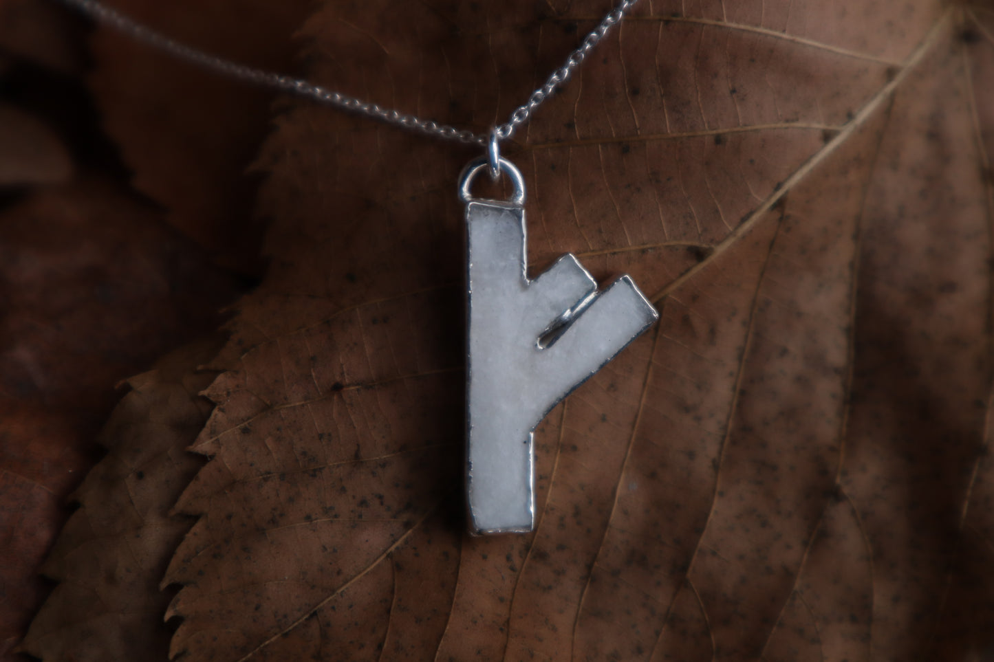 Fehu Wolf Bone and Silver Talisman
