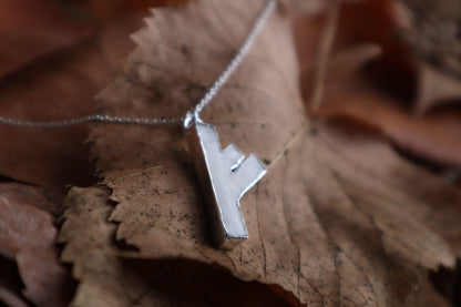 Fehu Wolf Bone and Silver Talisman