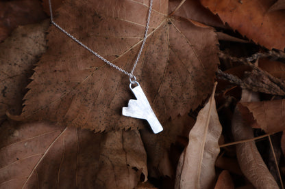 Fehu Wolf Bone and Silver Talisman