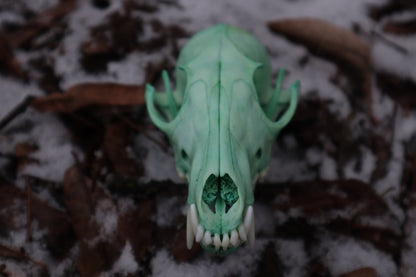 Blue Copper Red Fox Skull