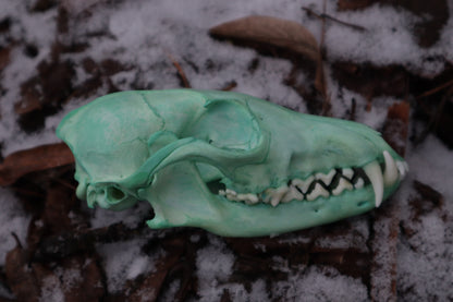 Blue Copper Red Fox Skull
