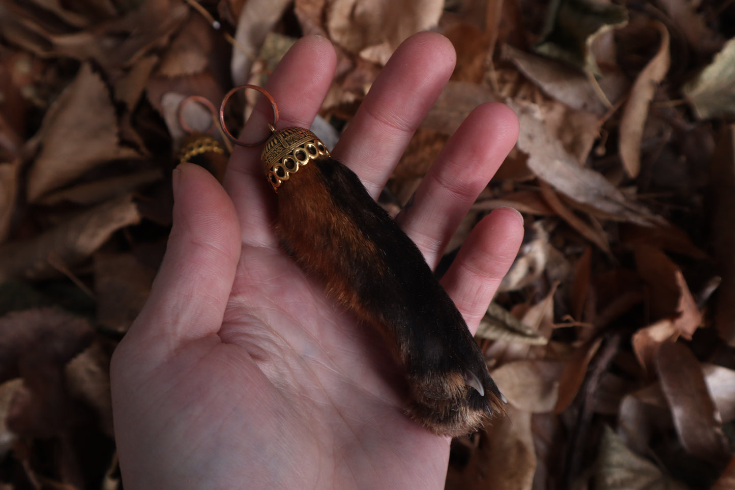 Red Fox Paw Keychain