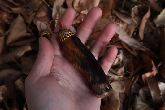 Red Fox Paw Keychain