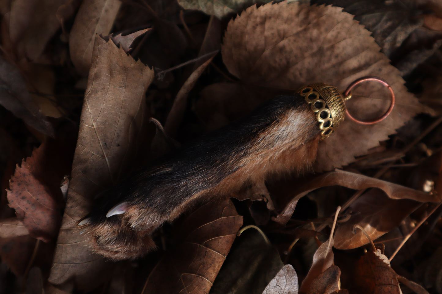 Red Fox Paw Keychain