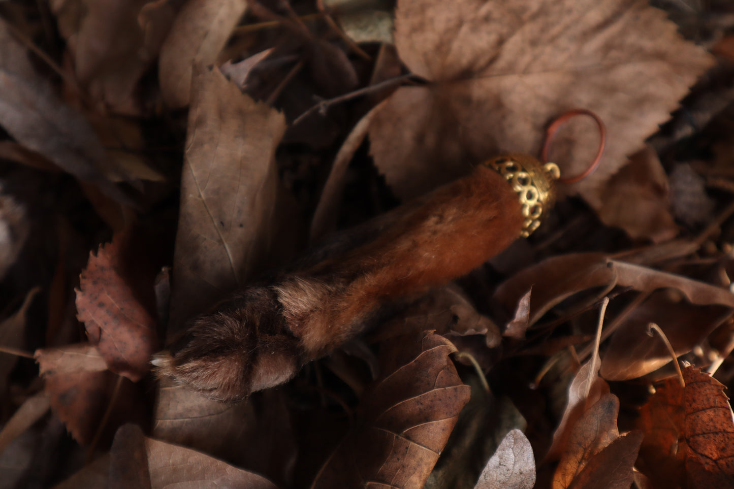 Red Fox Paw Keychain