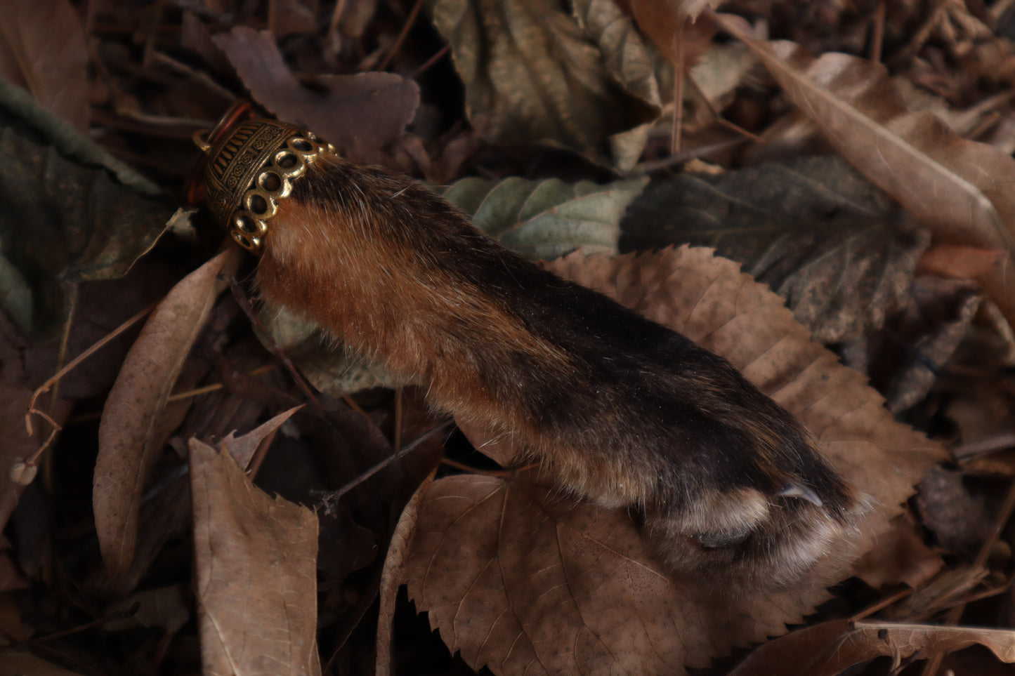 Red Fox Paw Keychain
