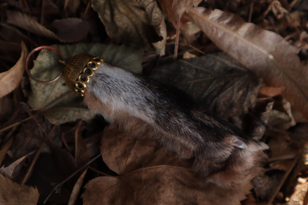 Red Fox Paw Keychain