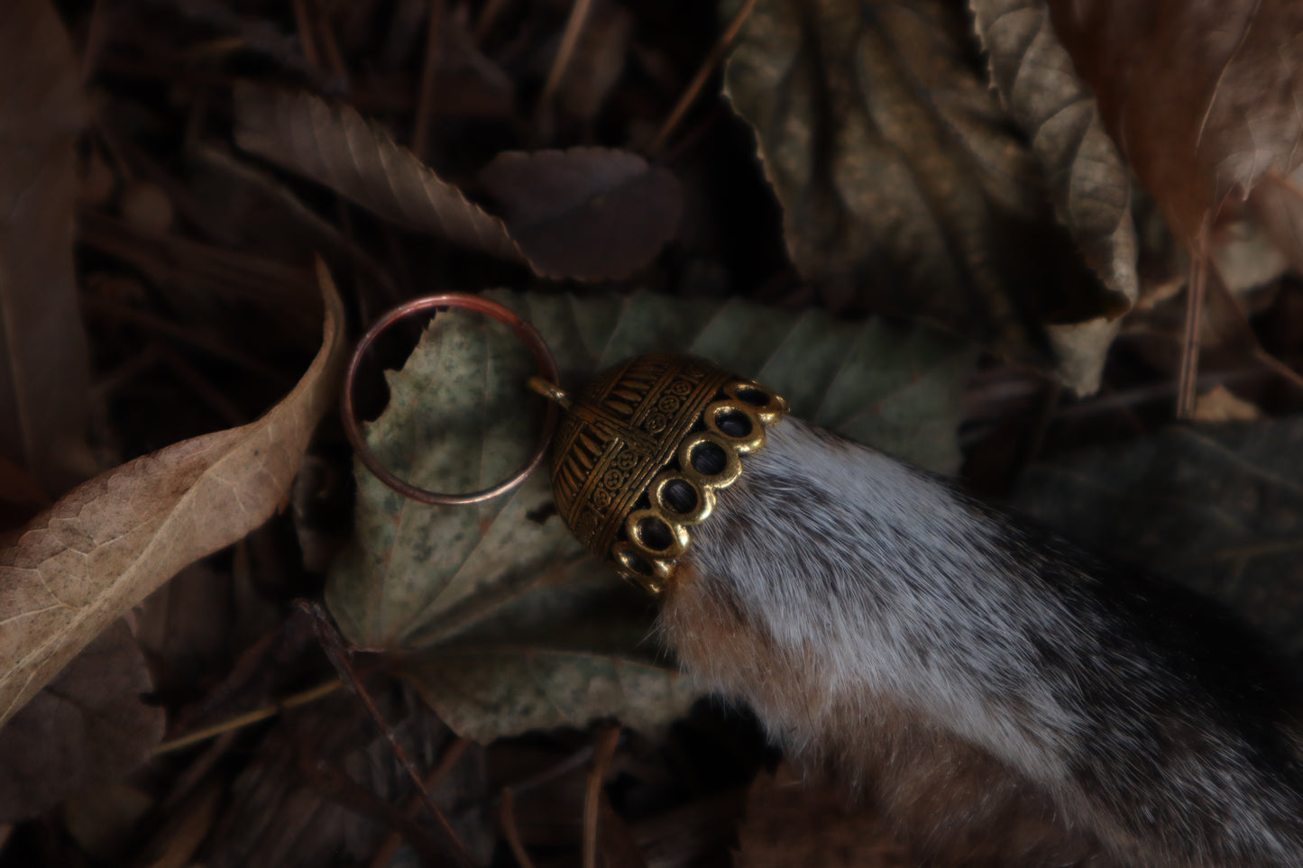 Red Fox Paw Keychain