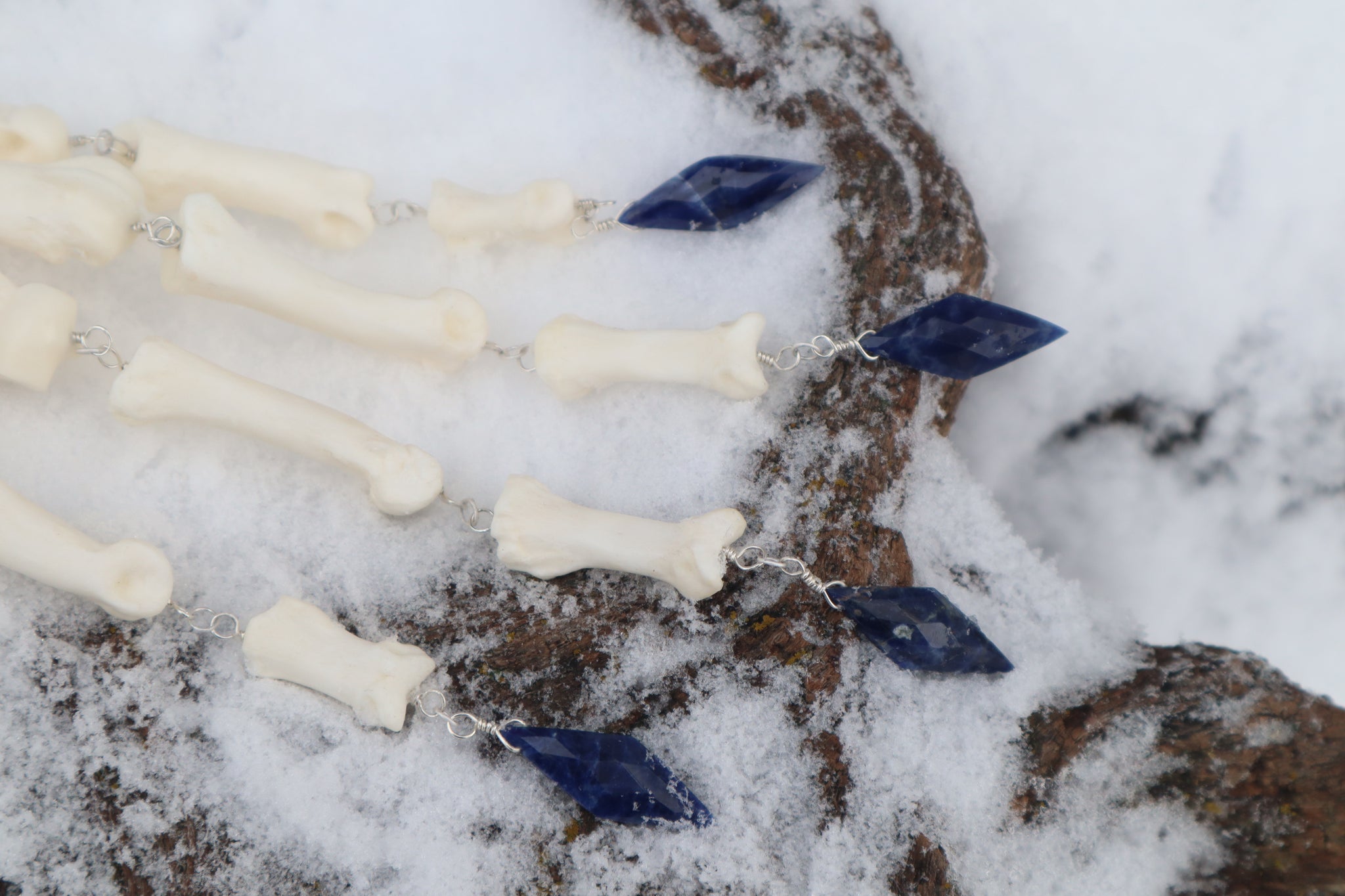 Reserved for Erin - Fluid Wolf Paw Articulation with Sodalite "Claws"