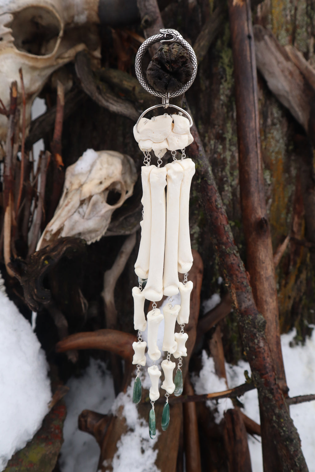 Fluid Wolf Paw Articulation with Tree Agate "Claws"