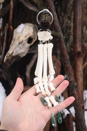 Fluid Wolf Paw Articulation with Tree Agate "Claws"