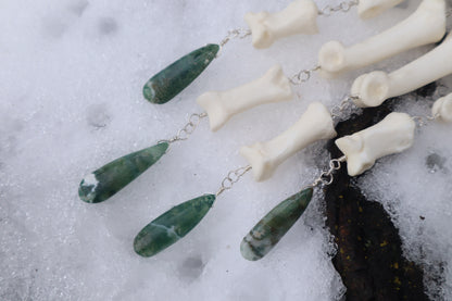 Fluid Wolf Paw Articulation with Tree Agate "Claws"