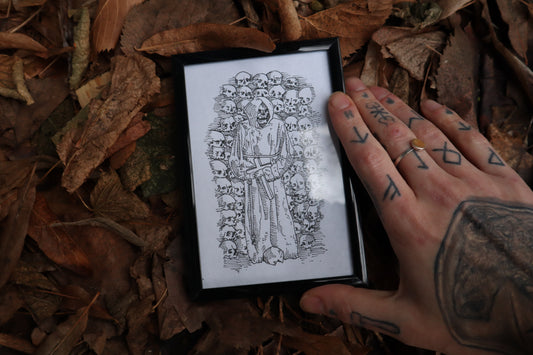 Deo Optimo Maximo - Framed Original Drawing