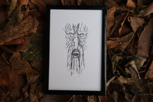 Spirit of the Forest - Framed Original Drawing