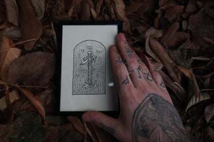 The Lands-End - Framed Original Drawing