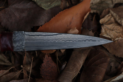 Spotted Damascus Coyote Paw Knife