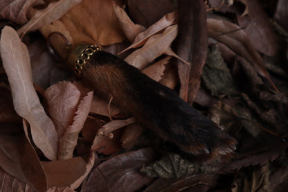 Red Fox Paw Keychain