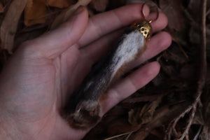 Red Fox Paw Keychain