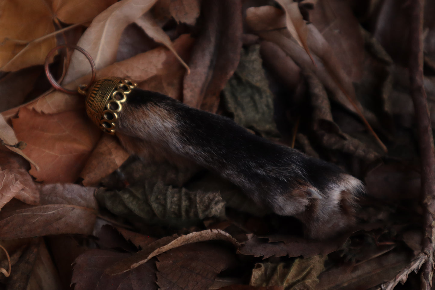 Red Fox Paw Keychain