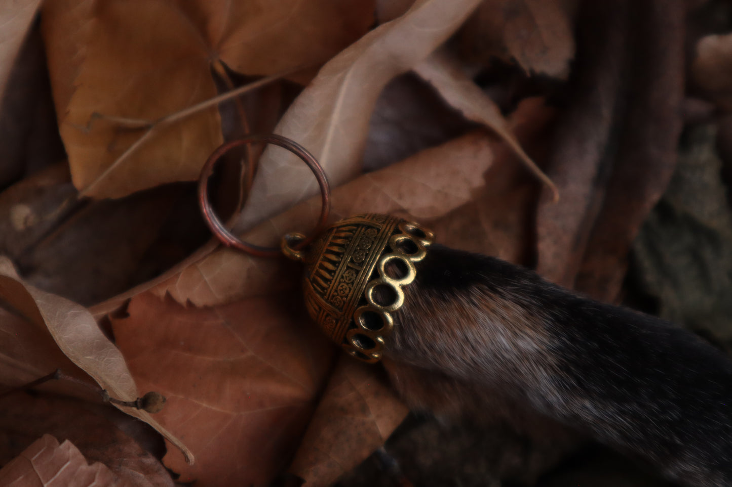 Red Fox Paw Keychain