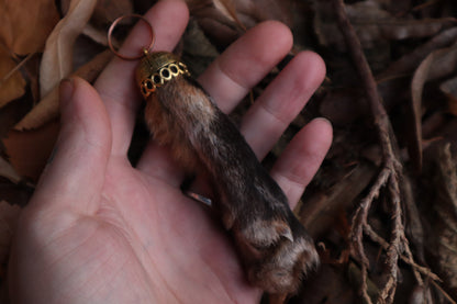 Red Fox Paw Keychain