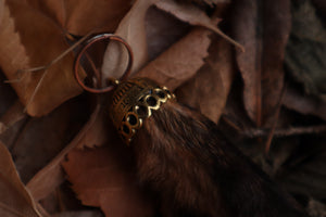 Red Fox Paw Keychain