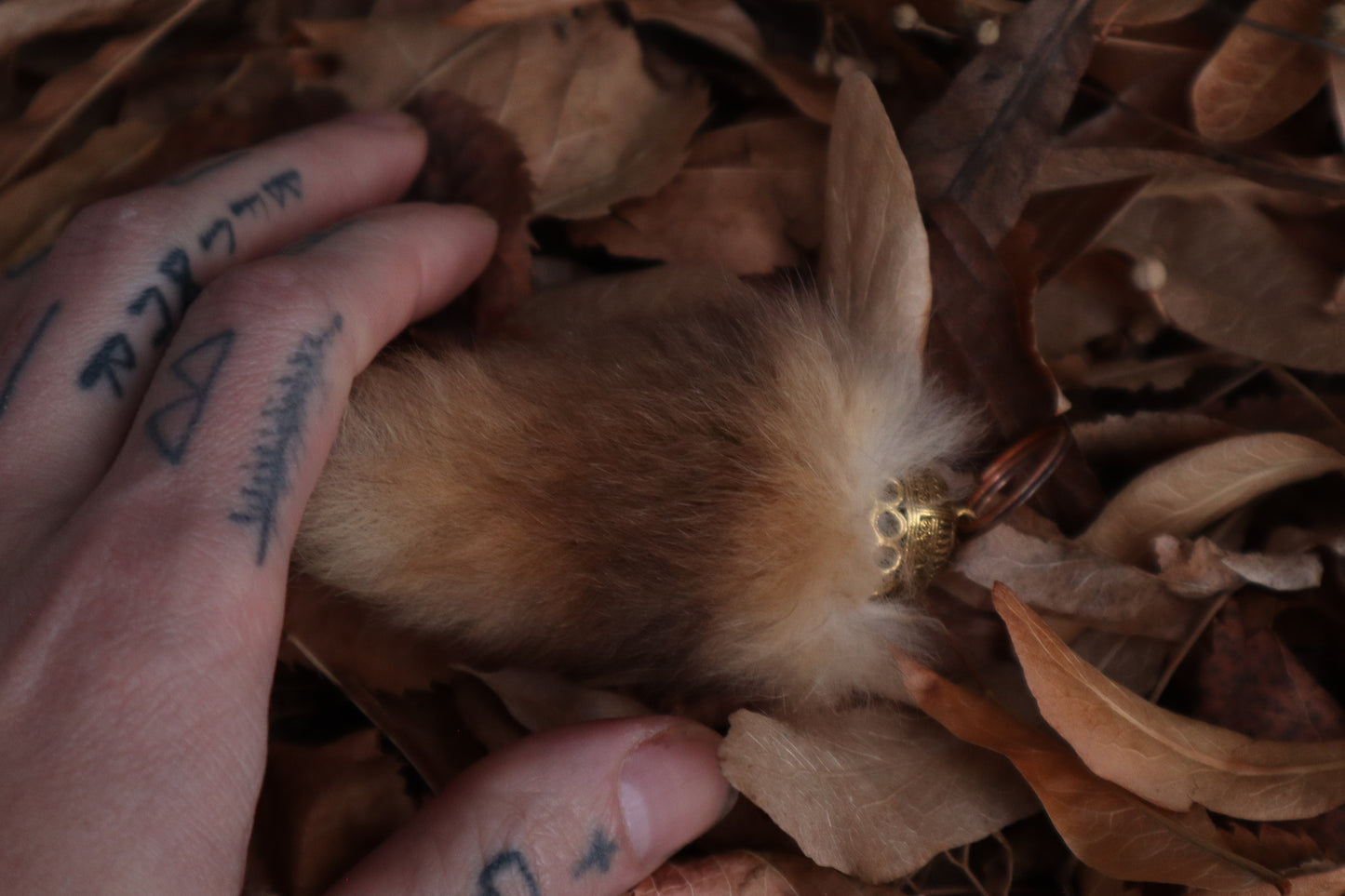 Rabbit Tail Keychain