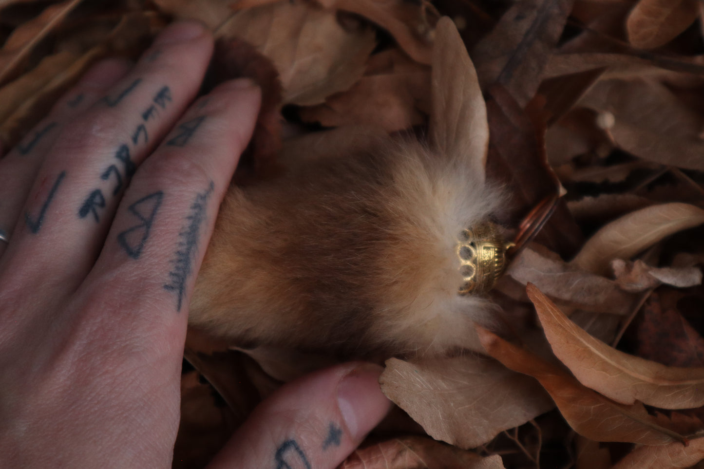 Rabbit Tail Keychain