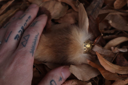 Rabbit Tail Keychain