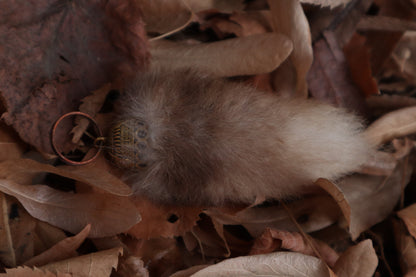 Rabbit Tail Keychain