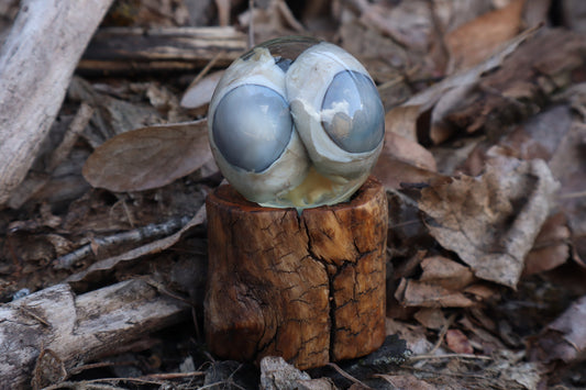 Wolf Eyeball Crystal Ball with Base
