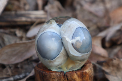 Wolf Eyeball Crystal Ball with Base