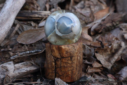Wolf Eyeball Crystal Ball with Base