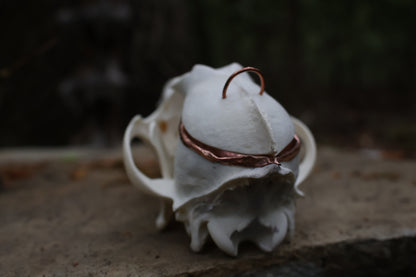 Copper Coyote Skull Offering Bowl