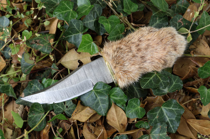 Damascus Bobcat Paw Knife