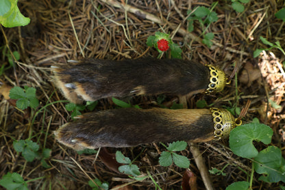 Red Fox Paw Keychains