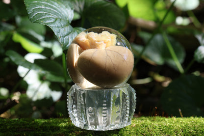 Black Cat Kidney Crystal Ball with Base
