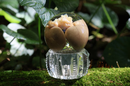 Black Cat Kidney Crystal Ball with Base