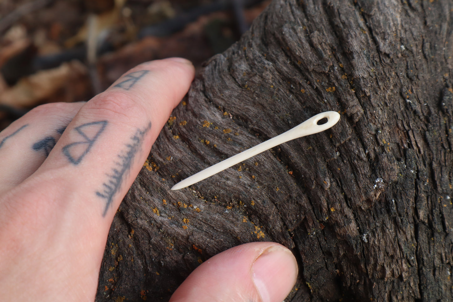 Reserved for Bertha Bee Photography - German Shepherd Bone Sewing Needle