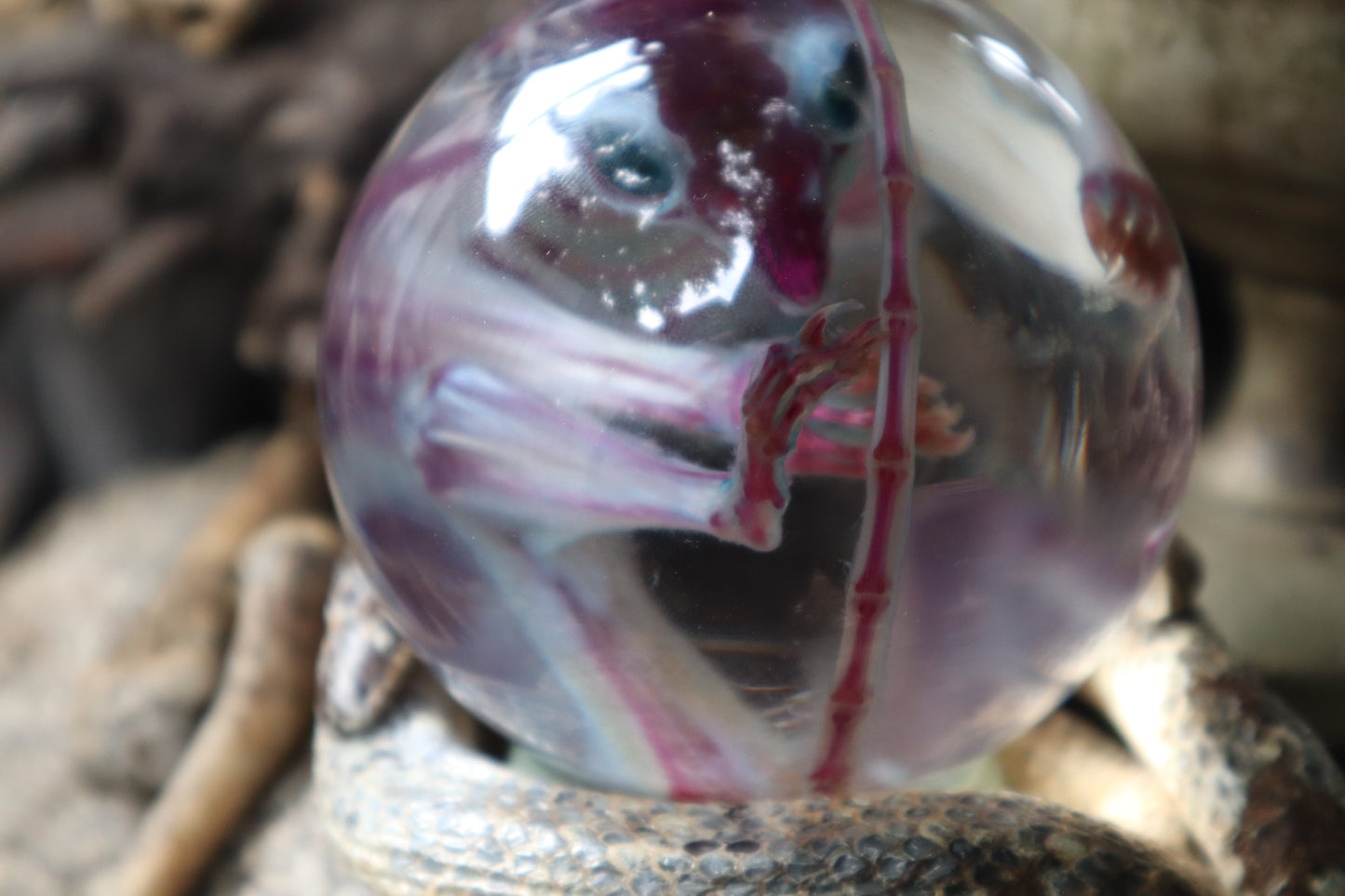 Diaphonized Sugar Glider Crystal Ball with Serpent Throne