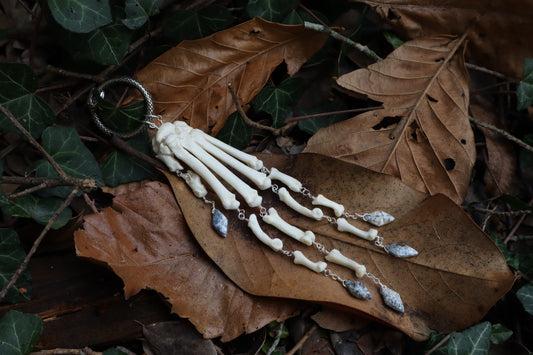 Fluid Bobcat Paw Articulation with Dendritic Opal “Claws”