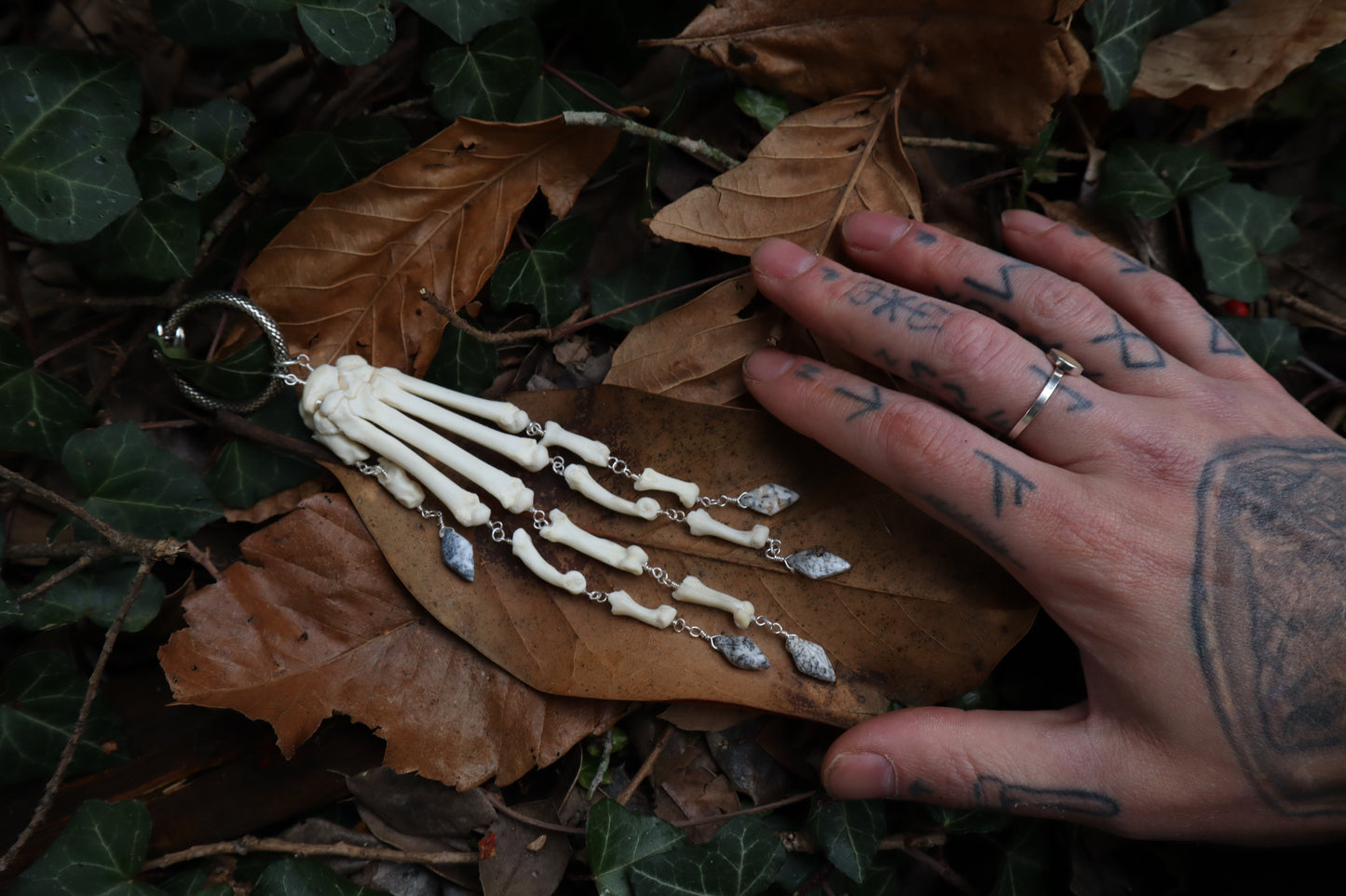 Fluid Bobcat Paw Articulation with Dendritic Opal “Claws”