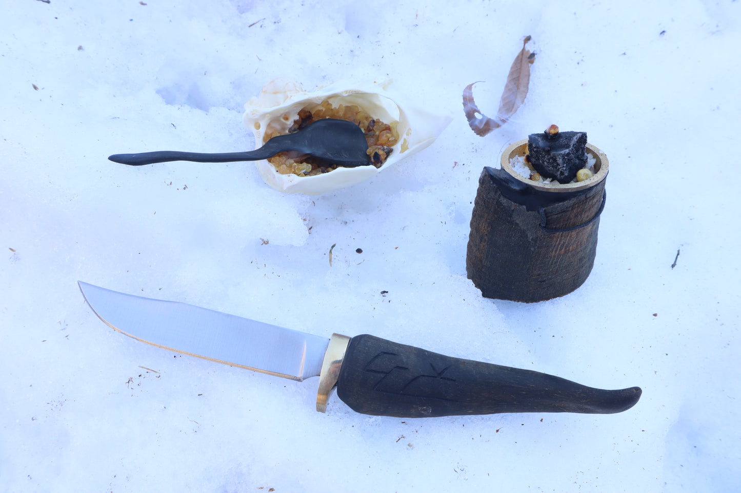 Goat Horn Ritual Set