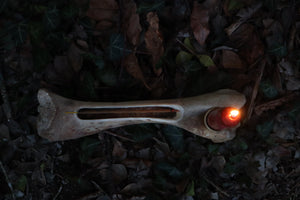 Elk Bone Incense Burner and Candle Holder